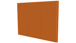 Лайн Про Гофр 200/176x0,45 мм, 2011 насыщенный оранжевый глянцевый