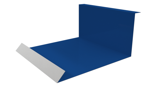 Планка примыкания нижняя 100x200x2000 мм, 5005 сигнальный синий глянцевый