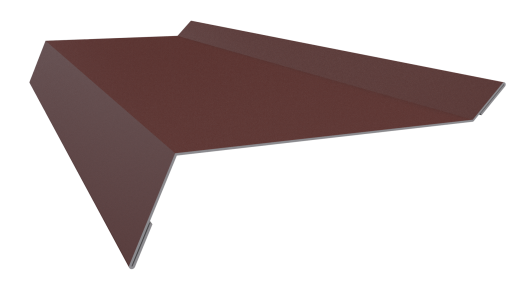 Планка примыкания в штробу 20x60x10 мм, 3009 оксид красный матовый