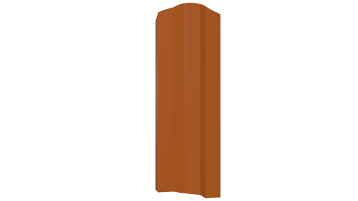 Штакетник М-образный Престиж 118x0,45 мм, 2011 насыщенный оранжевый