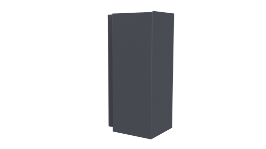 Планка угла наружного сложная Блок-хаус 110x110x2000 мм, 7024 графитовый серый глянцевый
