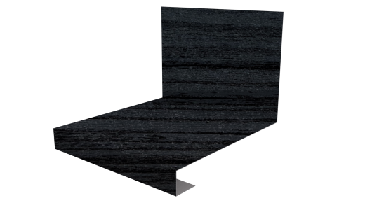 Планка примыкания нижняя к трубе фальц 140x200 мм, Морион 3D