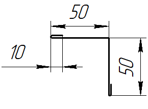 Угол внутренний 50x50x2000 мм, 6005 зеленый мох матовый