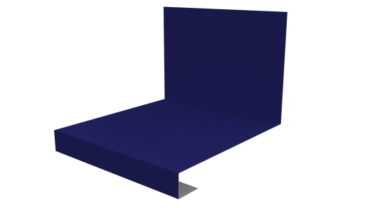 Планка примыкания нижняя к трубе фальц 140x200 мм, 5002 ультрамариново-синий глянцевый