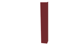 Планка угла наружного 50x50x2000 мм, 3011 коричнево-красный глянцевый