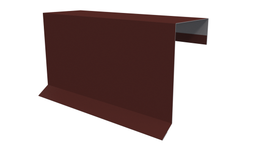 Планка торцевая фальц 65x97 мм, 3009 оксид красный глянцевый