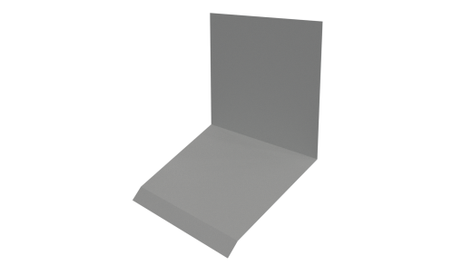 Планка примыкания верхняя к стене фальц 150x130x20 мм, 7035 светло-серый глянцевый