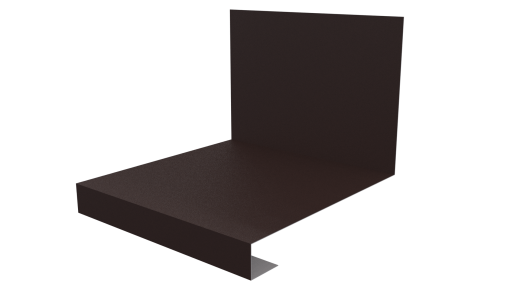 Планка примыкания нижняя к трубе фальц 140x200 мм, 8017 шоколадно-коричневый стальной бархат