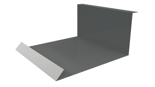 Планка примыкания нижняя 100x200x2000 мм, 7005 мышино-серый глянцевый