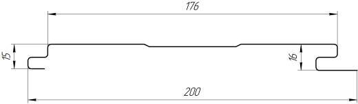Лайн Про Изгиб 200/176x0,45 мм, Текила