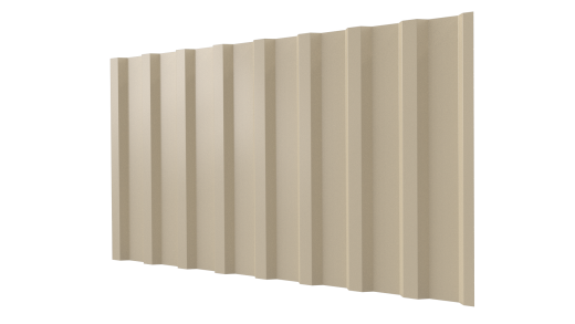 Профнастил С20B 1150/1100x0,4 мм эконом, 1015 св. слоновая кость глянцевый