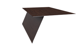 Планка карнизная фальц 130x80 мм, Античный дуб 3D