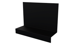 Примыкание боковое фальц 25x65x130 мм, 9005 черный янтарь матовый