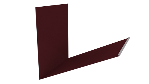Планка примыкания верхняя к трубе фальц 250x210 мм, 3005 винно-красный глянцевый