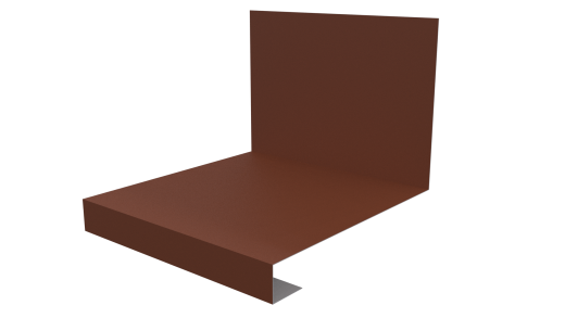 Планка примыкания нижняя к трубе фальц 140x200 мм, 8004 медно-коричневый матовый