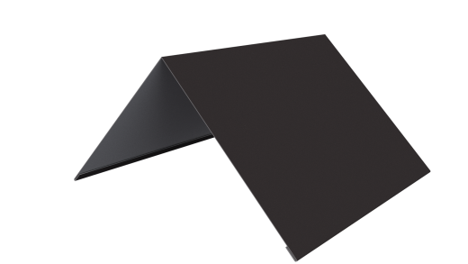 Конёк простой 150x150x2000 мм, 8019 серо-коричневый глянцевый