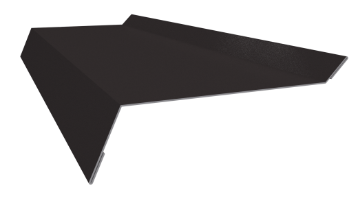 Планка примыкания в штробу 20x60x10 мм, 8019 серо-коричневый глянцевый