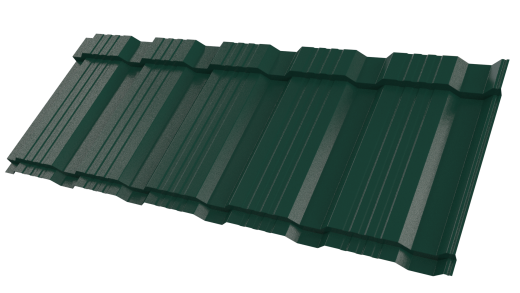 Металлочерепица Каскад 1195/1130x0,5 мм, 6005 зеленый мох глянцевый