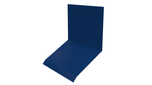 Планка примыкания верхняя к стене фальц 150x130x20 мм, 5005 сигнальный синий глянцевый