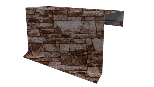 Планка торцевая фальц 65x97 мм, Дикий камень