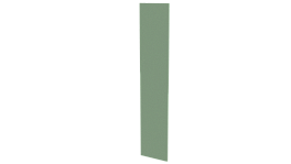 Крепежная планка 10x40x10 мм, 6019 бело-зеленый глянцевый