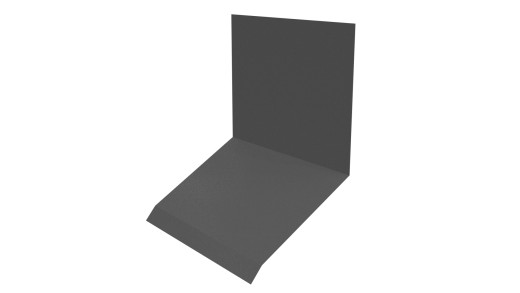 Планка примыкания верхняя к стене фальц 150x130x20 мм, 7037 пыльно-серый глянцевый