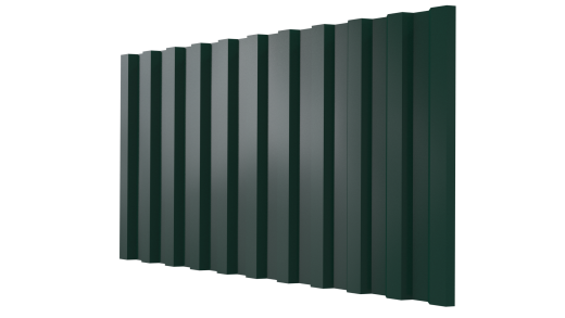 Профнастил С21 1051/1000x0,4 мм, 6005 зеленый мох глянцевый