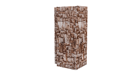 Планка угла наружного сложная Блок-хаус 110x110x2000 мм, Дикий камень