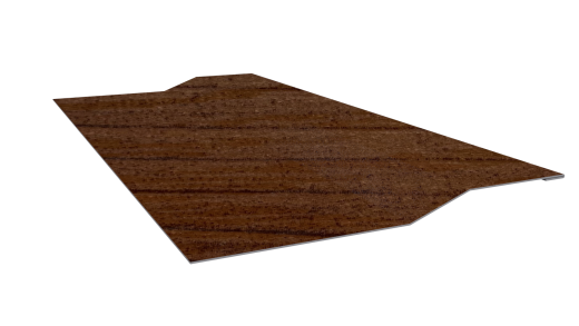 Планка крепёжная фальц 50x17x36 мм, Золотой орех 3D