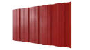 Профнастил К20 1195/1130x0,4 мм эконом, 3020 транспортный красный глянцевый