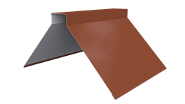 Конёк фигурный 150x150x2000 мм, 8004 медно-коричневый глянцевый