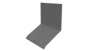 Планка примыкания верхняя к стене фальц 150x130x20 мм, 7004 сигнальный серый глянцевый