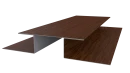 Планка стыковочная сложная Блок-хаус 110x2000 мм, Золотой орех 3D