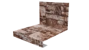 Планка примыкания нижняя к трубе фальц 140x200 мм, Дикий камень