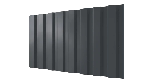 Профнастил С20A 1150/1100x0,4 мм эконом, 7011 железно-серый глянцевый