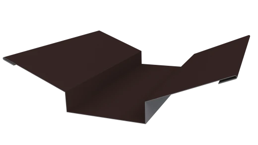 Планка ендовы верхняя 76x76x2000 мм, 8017 шоколадно-коричневый глянцевый