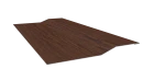 Планка крепёжная фальц 50x17x36 мм, Золотой орех 3D