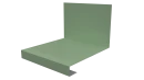 Планка примыкания нижняя к трубе фальц 140x200 мм, 6019 бело-зеленый глянцевый