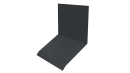 Планка примыкания верхняя к стене фальц 150x130x20 мм, 7011 железно-серый глянцевый