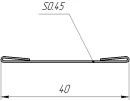 Крепежная планка 10x40x10 мм, Античный дуб 3D