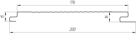 Лайн Про Гофр 200/176x0,5 мм, 1014 слоновая кость глянцевый