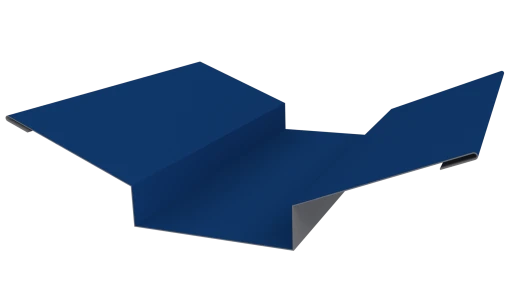 Планка ендовы верхняя 76x76x2000 мм, 5005 сигнальный синий глянцевый
