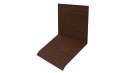Планка примыкания верхняя к стене фальц 150x130x20 мм, Золотой орех 3D