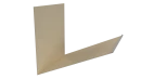 Планка примыкания верхняя к трубе фальц 250x210 мм, 1015 св. слоновая кость глянцевый