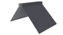 Конёк фигурный 190x190x2000 мм, 7024 графитовый серый стальной бархат