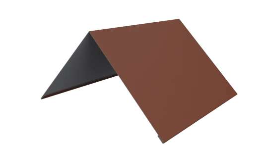 Конёк простой 150x150x2000 мм, 8004 медно-коричневый матовый