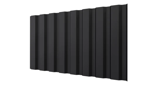 Профнастил С20A 1150/1100x0,45 мм, 9005 черный янтарь матовый
