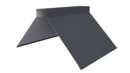 Конёк фигурный 150x150x2000 мм, 7024 графитовый серый стальной бархат