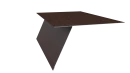Планка карнизная фальц 130x80 мм, Античный дуб 3D