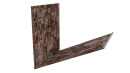 Планка примыкания верхняя к трубе фальц 250x210 мм, Дикий камень